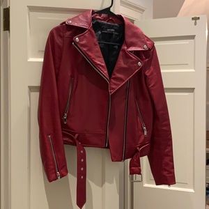 Zara Red Leather Jacket